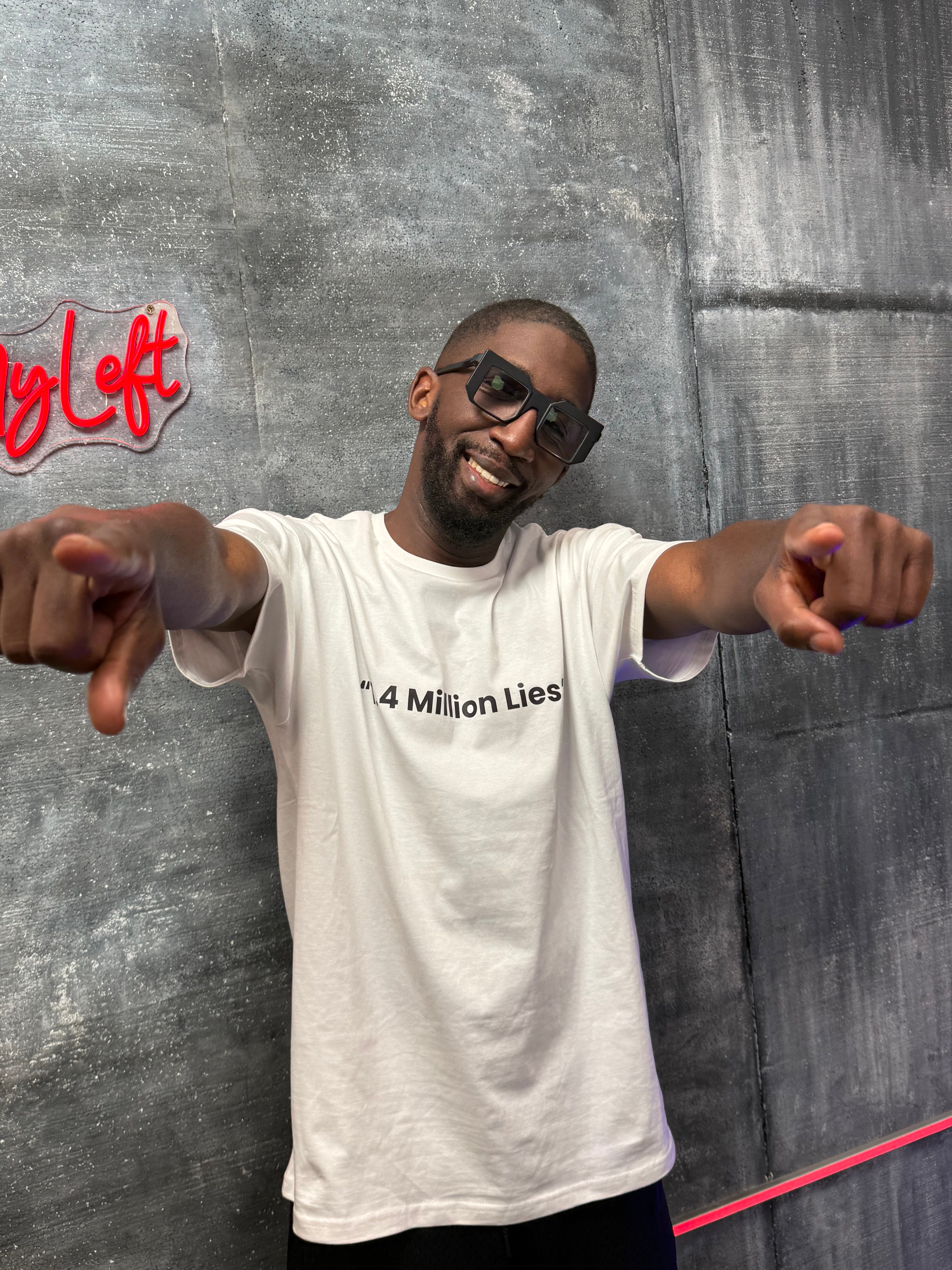 "1.4 Million Lies" Logo T-Shirt - White - Exclusive Drop