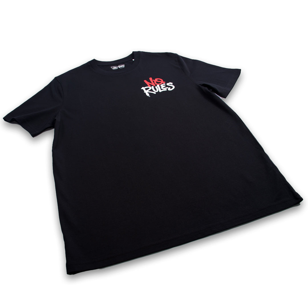 No Rules Spray Paint Logo T-Shirt - Black
