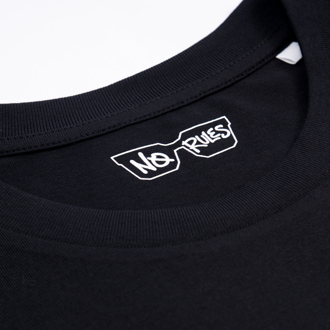No Rules Spray Paint Logo T-Shirt - Black – Specs Gonzalez