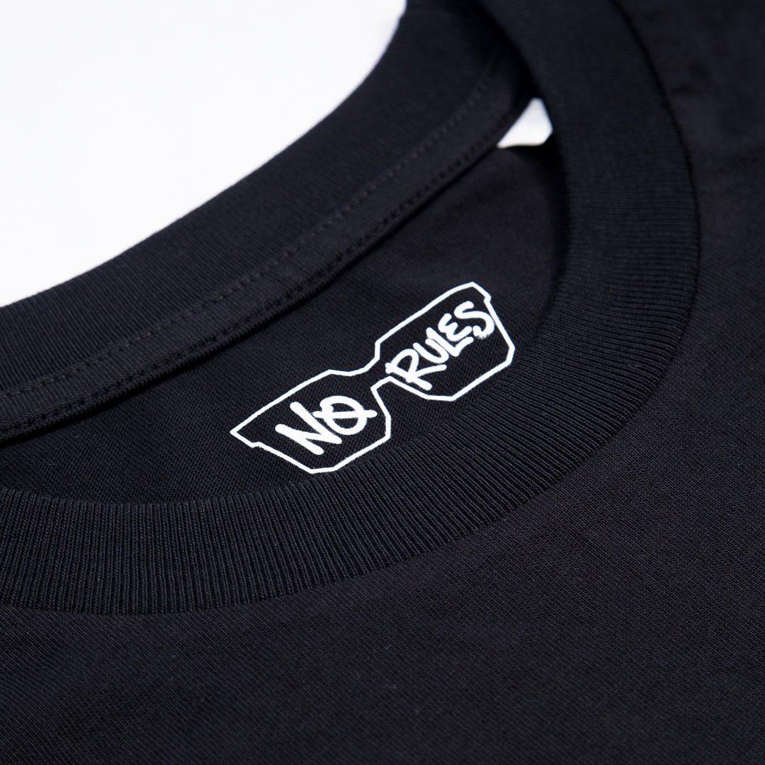 No Rules Glasses Logo T-Shirt - Black – Specs Gonzalez