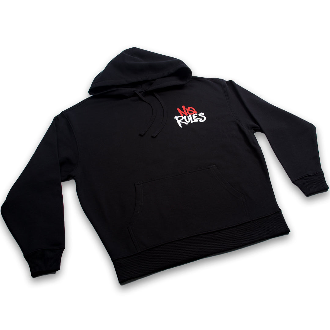 No Rules Spray Paint Logo Hoodie - Black