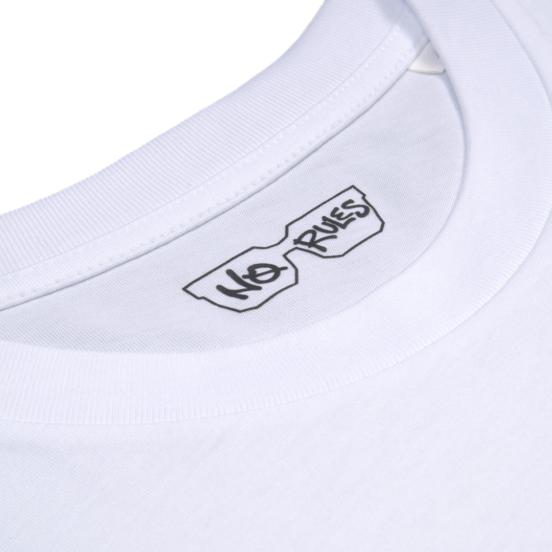 No Rules Spray Paint Logo T-Shirt - White