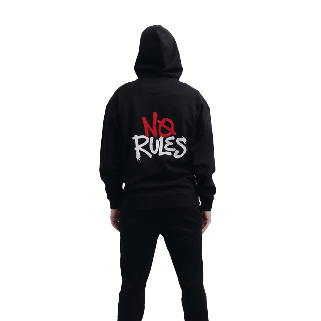 No Rules Spray Paint Logo Hoodie - Black