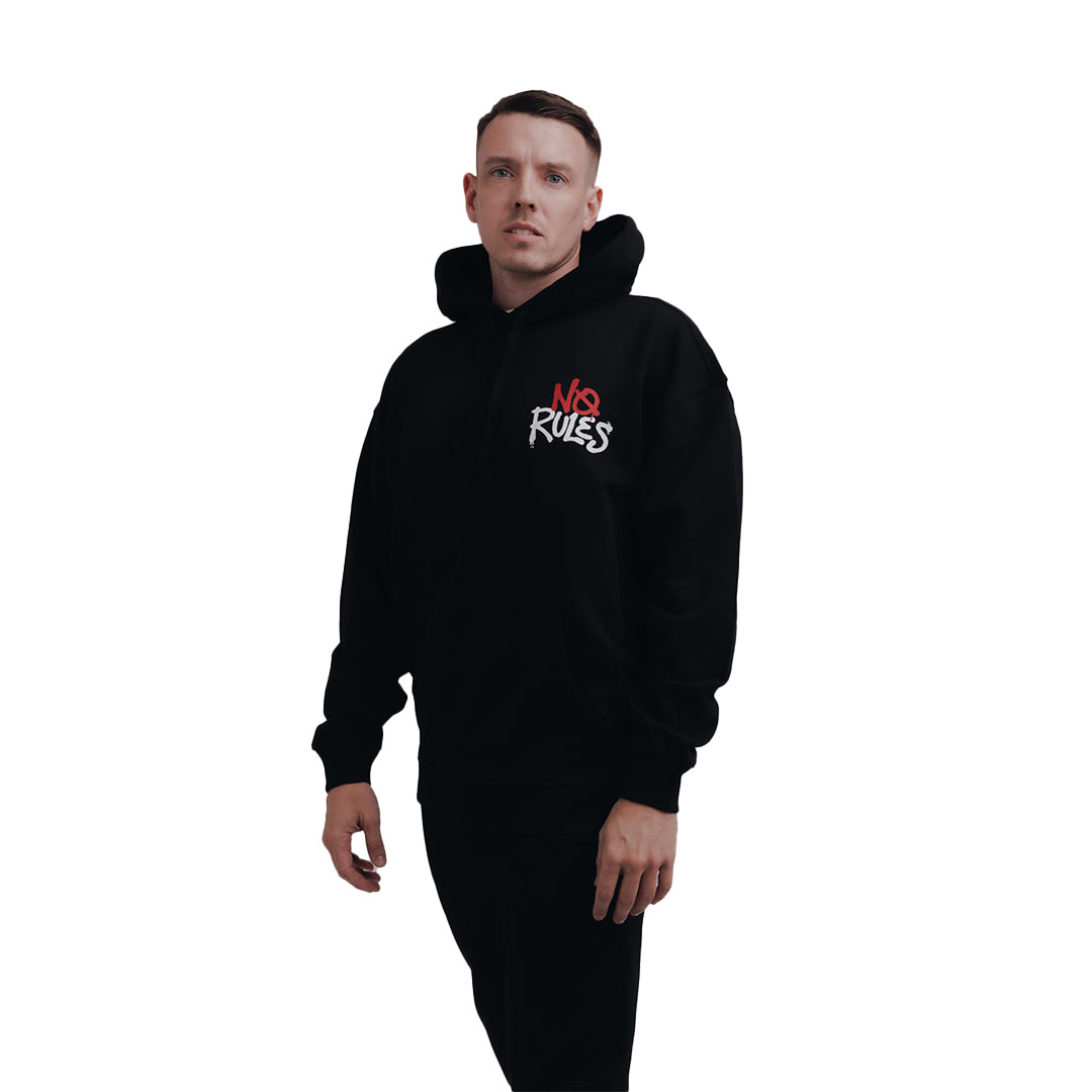 No Rules Spray Paint Logo Hoodie - Black – Specs Gonzalez