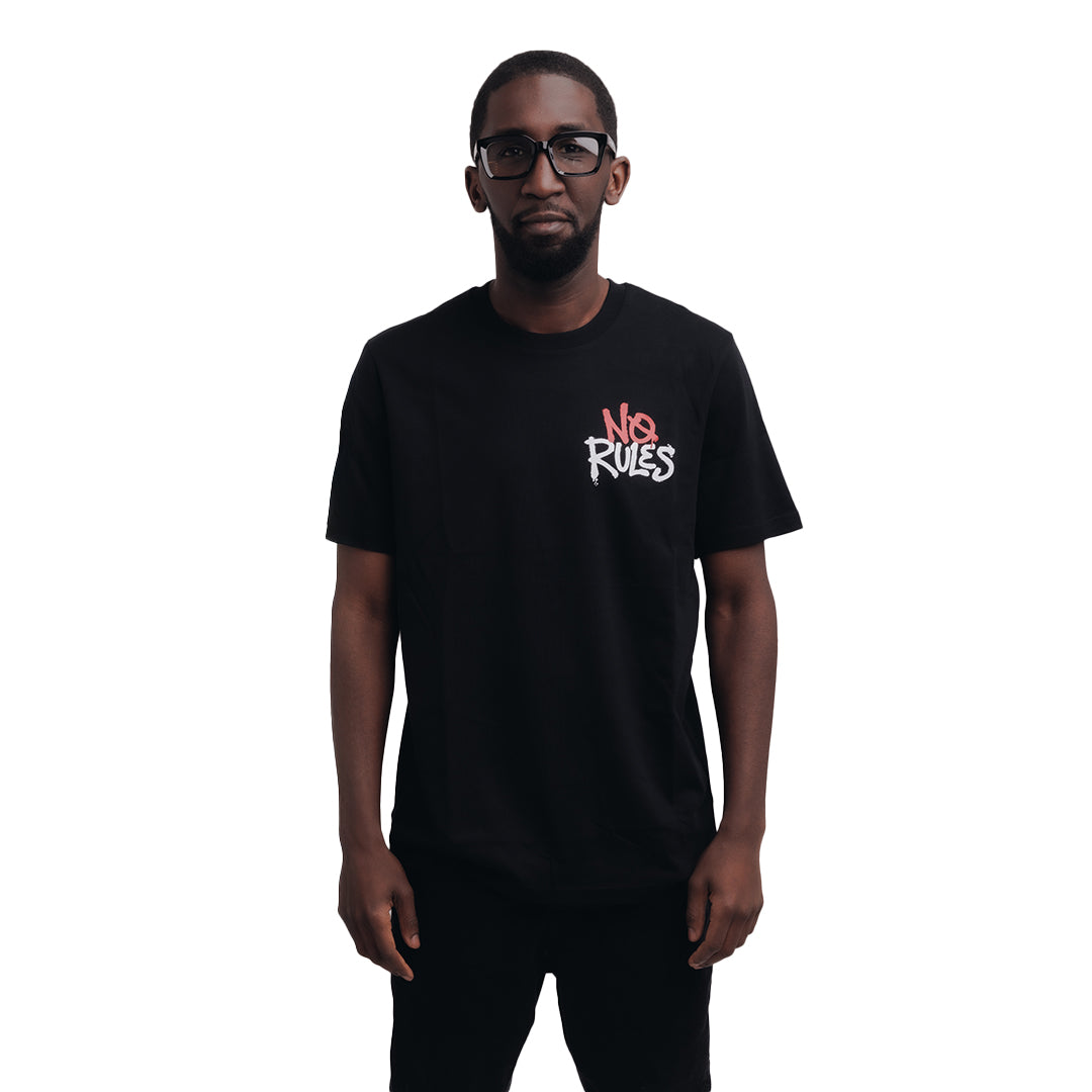 No Rules Spray Paint Logo T-Shirt - Black – Specs Gonzalez