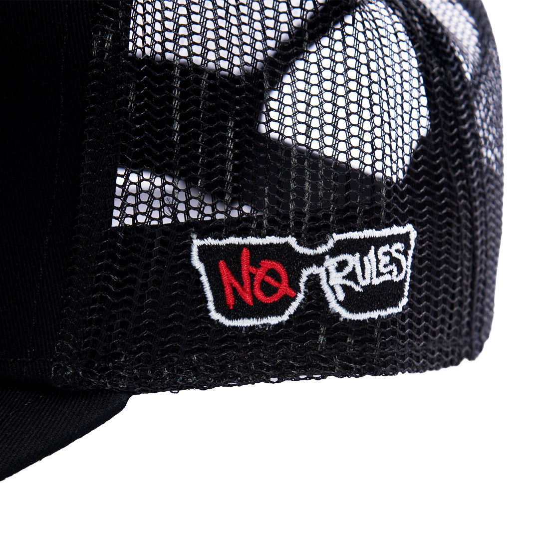 No Rules Graffiti Logo Trucker Cap - Black