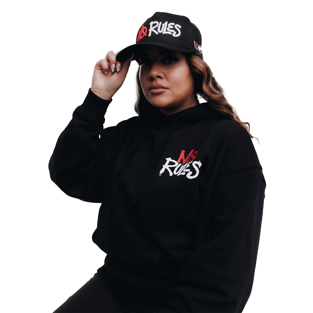 No Rules Graffiti Logo Trucker Cap - Black